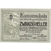 Autriche, Baden, 20 Heller, château, 1920, 1920-12-31, SPL, Mehl:FS 74a