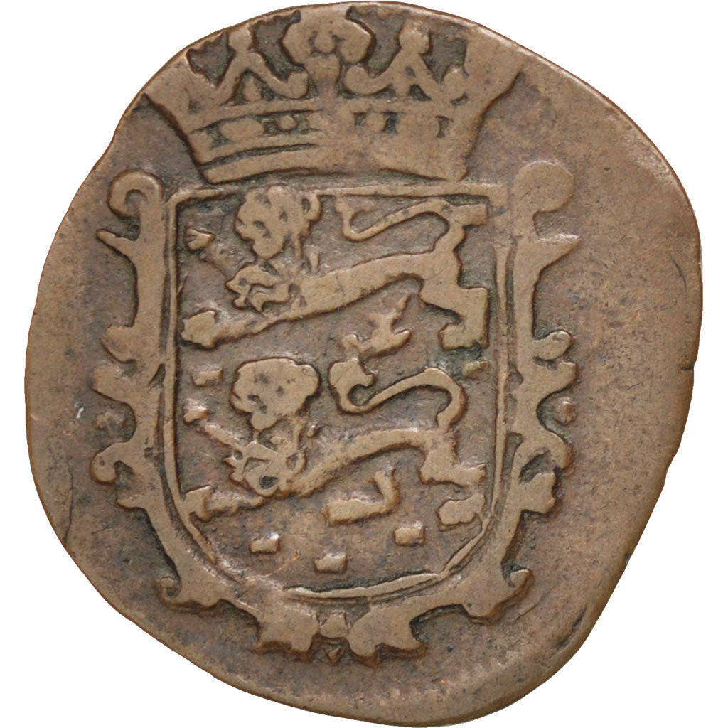 Paesi Bassi, FRIESLAND, Duit, 1681, MB, Rame, KM:61