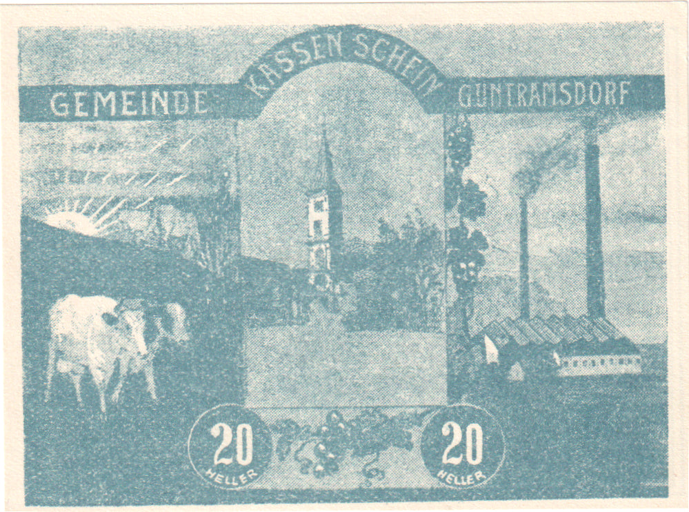 Austria, Guntramsdorf, 20 Heller, Eglise, 1920, 1920-08-31, SC, Mehl:FS 310a