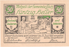 Austria, LOICH, 50 Heller, personnage, 1920, 1920-07-31, SPL, Mehl:FS 562.01