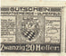 Autriche, Ulmerfeld, 20 Heller, Blason, 1920, 1920-09-30, SPL, Mehl:FS 1089Ia