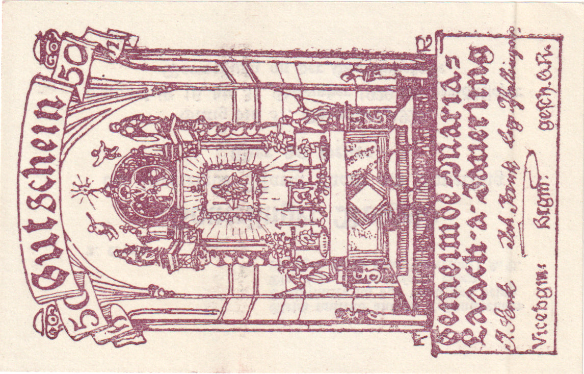 Autriche, Maria-Laach, 50 Heller, autel, 1920, 1920-12-31, SPL