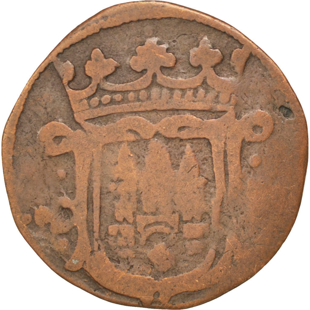 Paesi Bassi, KAMPEN, Duit, 1660, MB, Rame, KM:53