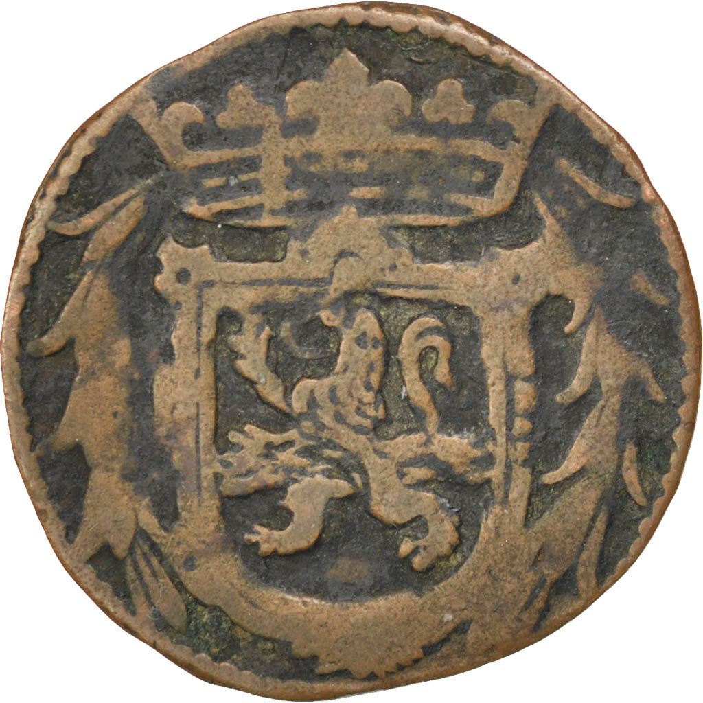 NETHERLANDS, Duit, 1628, KM #22, VF(30-35), Copper, 1.81