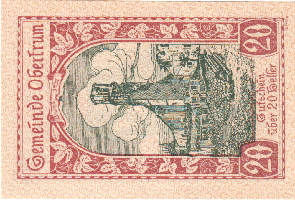 Austria, Obertrum, 20 Heller, Eglise, 1920, 1920-10-31, SC, Mehl:FS 695a