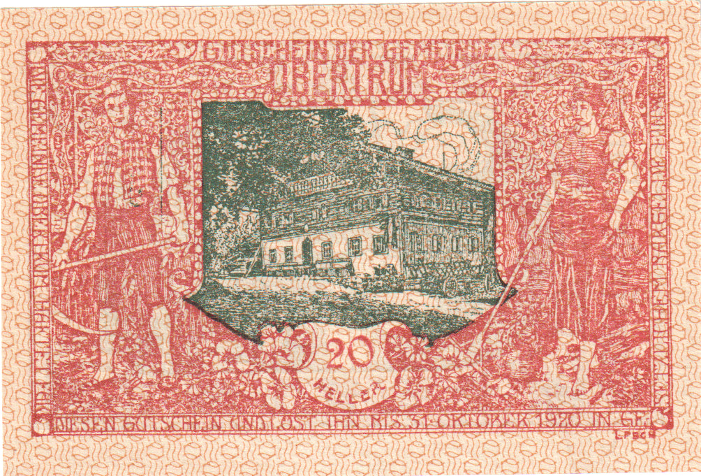 Austria, Obertrum, 20 Heller, Eglise, 1920, 1920-10-31, SC, Mehl:FS 695a