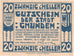 Oostenrijk, Gmunden, 20 Heller, Blason, 1920, 1920-03-31, TTB, Mehl:FS 240IIa