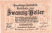 Oostenrijk, Vorarlberger, 20 Heller, Blason 1919-10-01, SPL, Mehl:FS 1118I