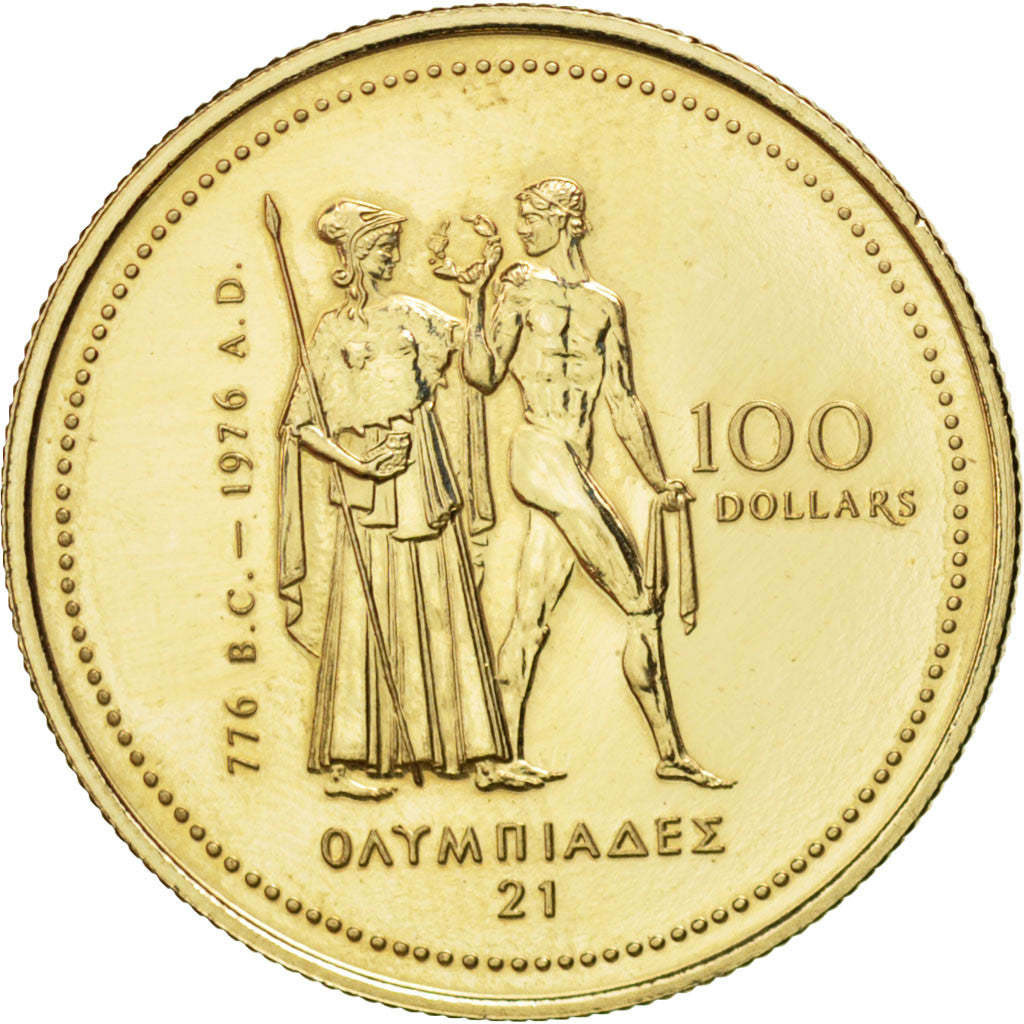 Coin, Canada, Elizabeth II, 100 Dollars, 1976, Ottawa, MS(63), Gold, KM:115