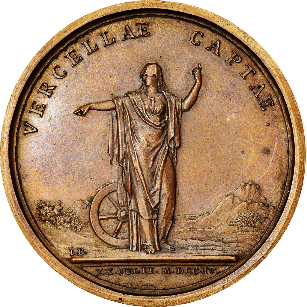 France, Medal, Louis XIV, Prise de Vercelli, History, 1704, Mauger, Restrike