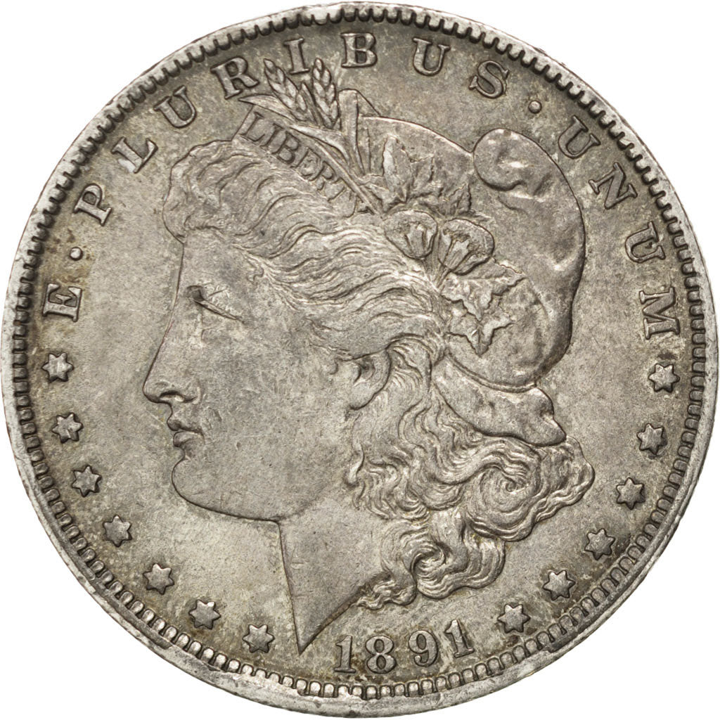 UNITED STATES, Morgan Dollar, Dollar, 1891, U.S. Mint, KM #110, AU(50-53),...
