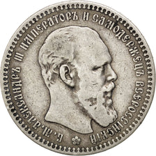 RUSSIA, Rouble, 1892, Saint-Petersburg, KM #46, VF(20-25), Silver, 19.60