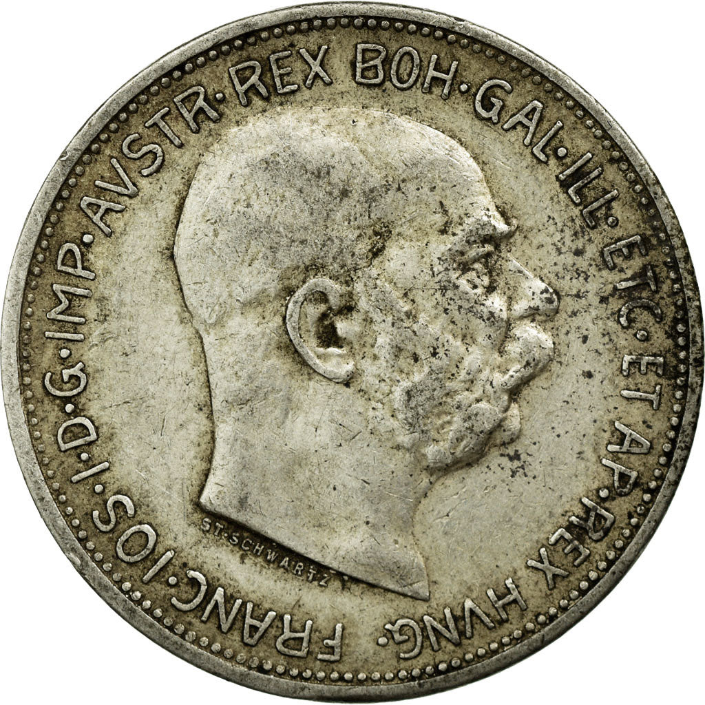 Coin, Austria, Franz Joseph I, 2 Corona, 1912, EF(40-45), Silver, KM:2821