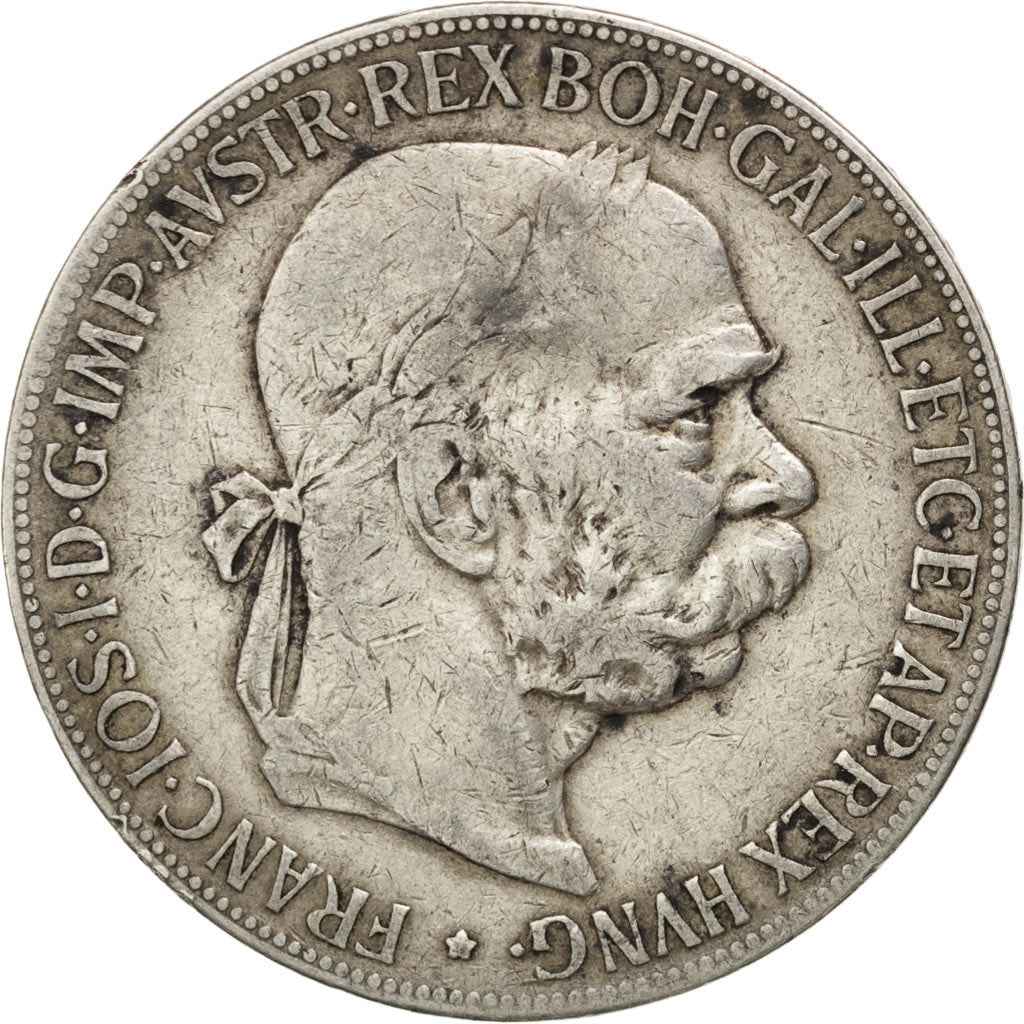 AUSTRIA, 5 Corona, 1900, KM #2807, VF(30-35), Silver, 23.87