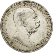 AUSTRIA, Corona, 1908, KM #2808, EF(40-45), Silver, 4.98