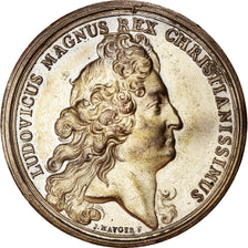 France, Medal, Louis XIV, Le Roi d'Angleterre Réfugié en France, 1689, Mauger