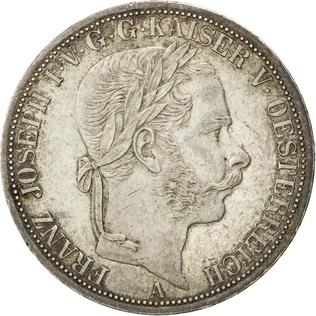 AUSTRIA, Thaler, 1866, Vienne, KM #2245, AU(50-53), Silver, 18.50