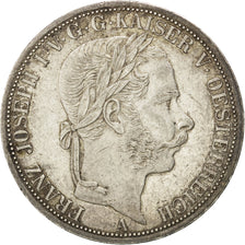 AUSTRIA, Thaler, 1866, Vienne, KM #2245, AU(50-53), Silver, 18.50