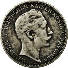 Coin, German States, PRUSSIA, Wilhelm II, 3 Mark, 1912, Berlin, VF(30-35)