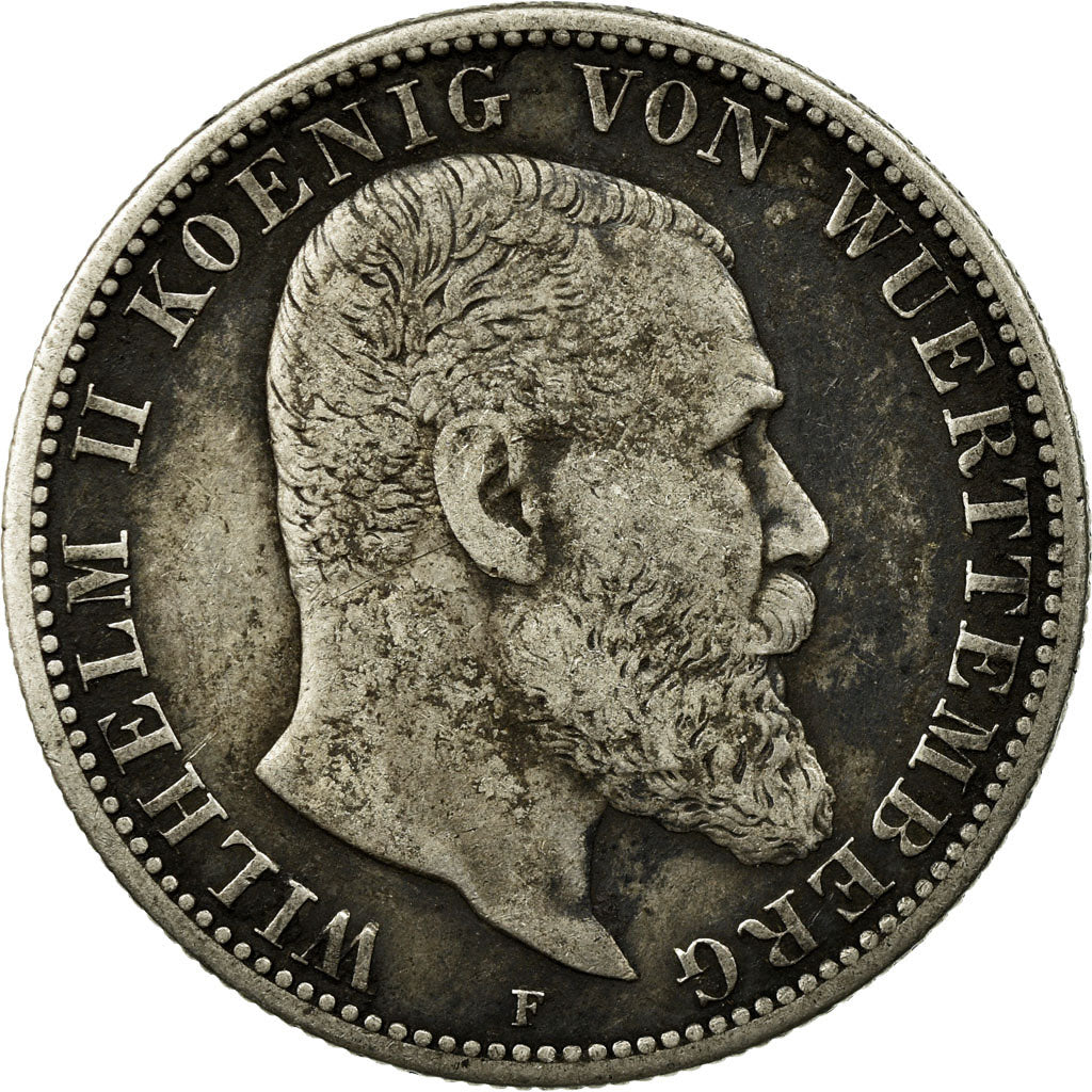 Moneta, Stati tedeschi, WURTTEMBERG, Wilhelm II, 2 Mark, 1903, Freudenstadt