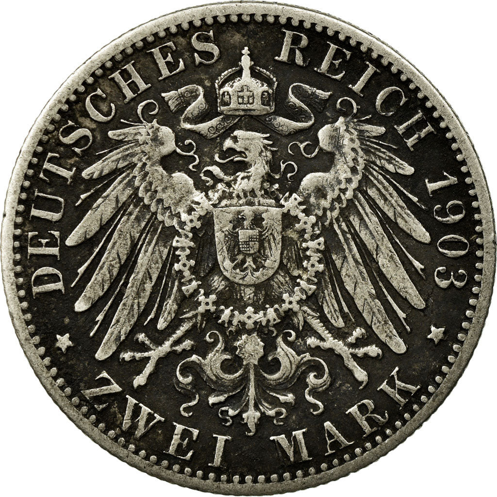 Moneta, Stati tedeschi, WURTTEMBERG, Wilhelm II, 2 Mark, 1903, Freudenstadt