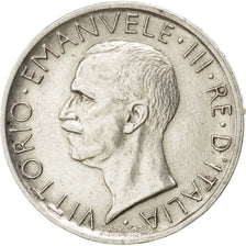 ITALY, 5 Lire, 1930, Rome, KM #67.1, AU(50-53), Silver, 23, 5.00