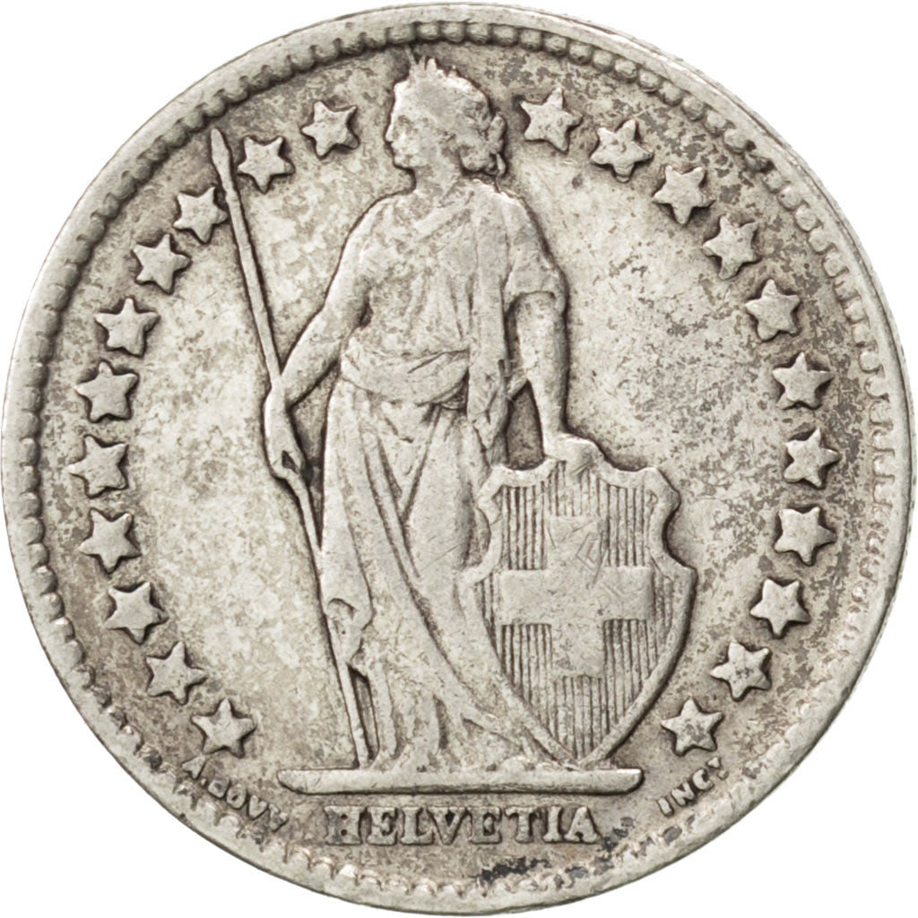 Coin, Switzerland, 1/2 Franc, 1932, Bern, EF(40-45), Silver, KM:23