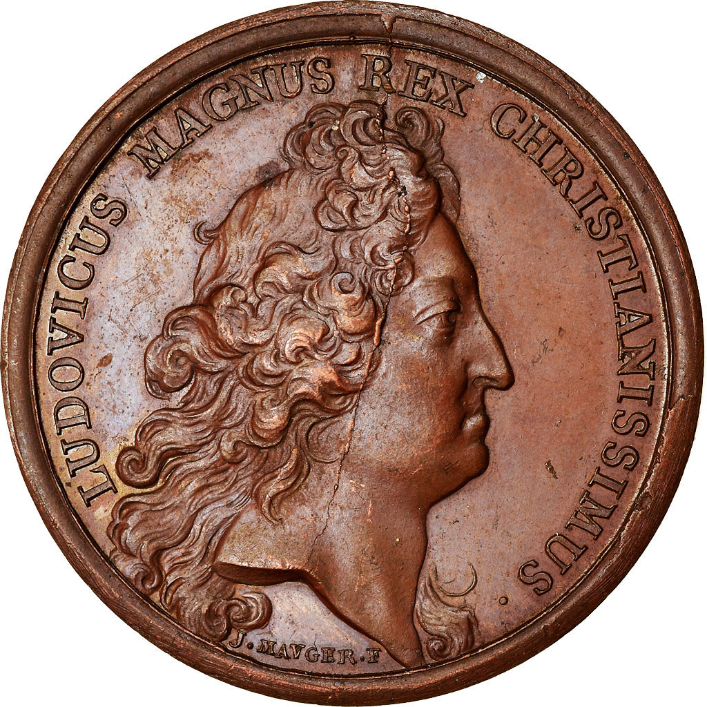 France, Medal, Louis XIV, Combat de Luzzara, History, 1702, Mauger, Restrike