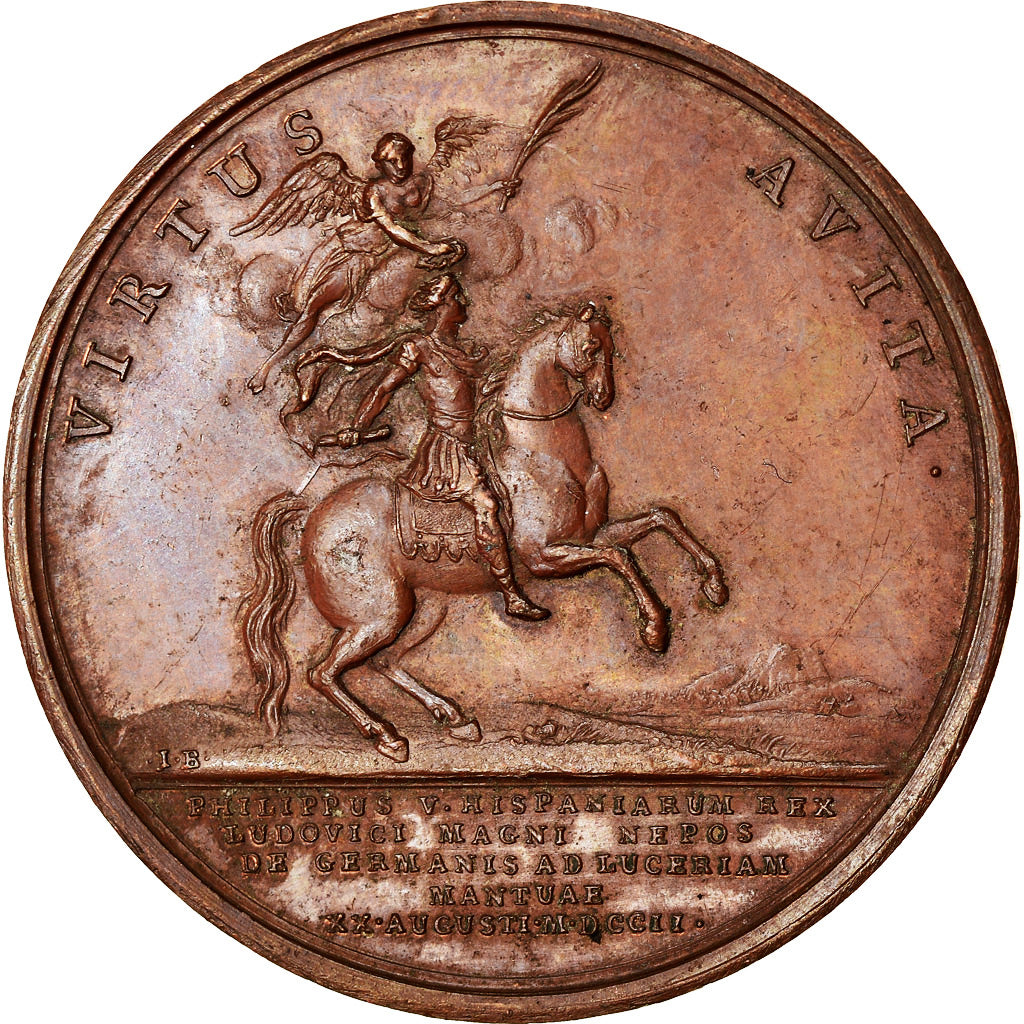 France, Medal, Louis XIV, Combat de Luzzara, History, 1702, Mauger, Restrike