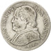ITALIAN STATES, Lira, 1867, Roma, KM #1378, VF(20-25), Silver, 4.90