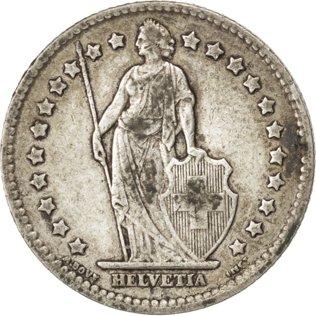 Svizzera, Franc, 1908, Bern, BB, Argento, KM:24