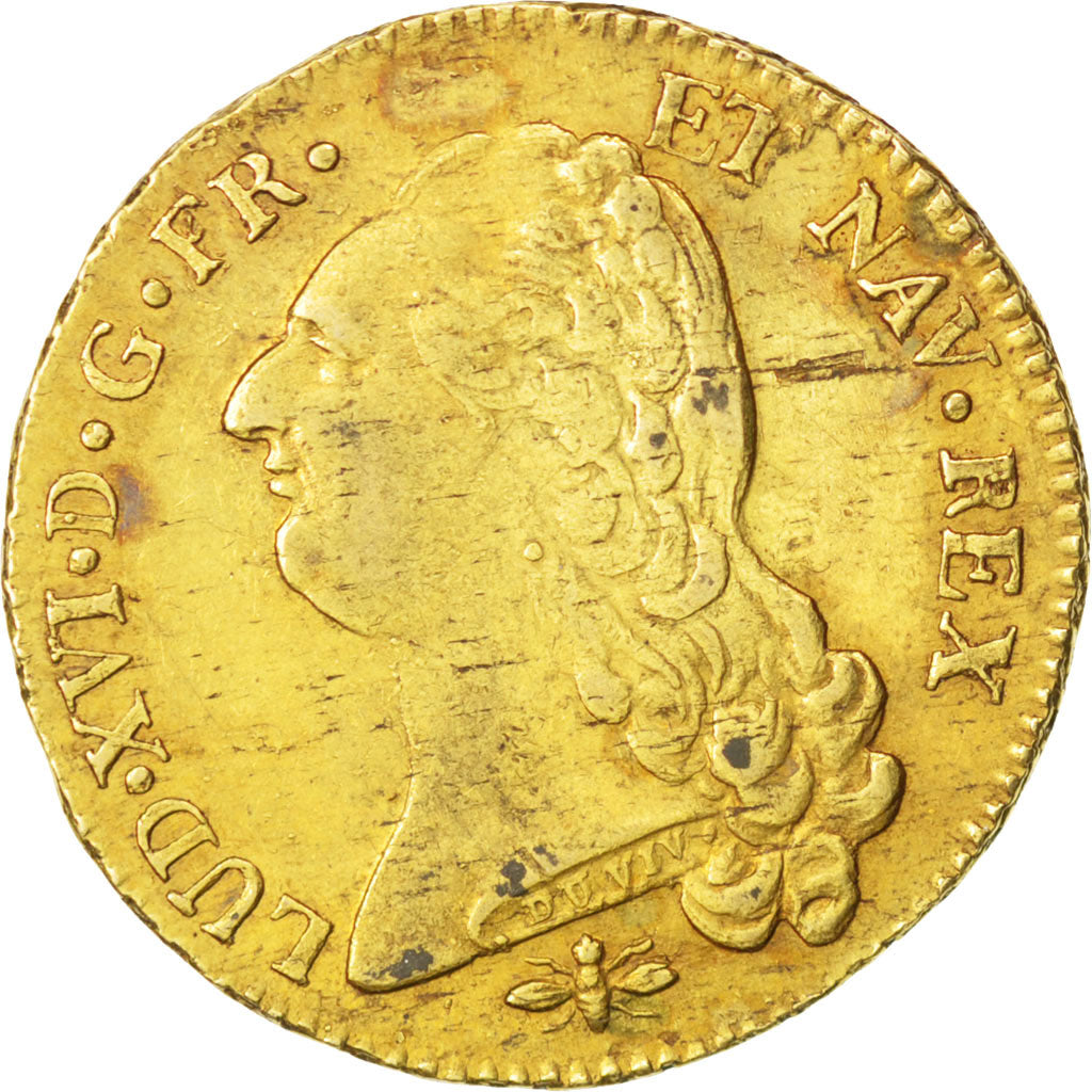 Francia, Louis XVI, Double louis d'or à la tête nue, 2 Louis D'or, 1786, Ly...