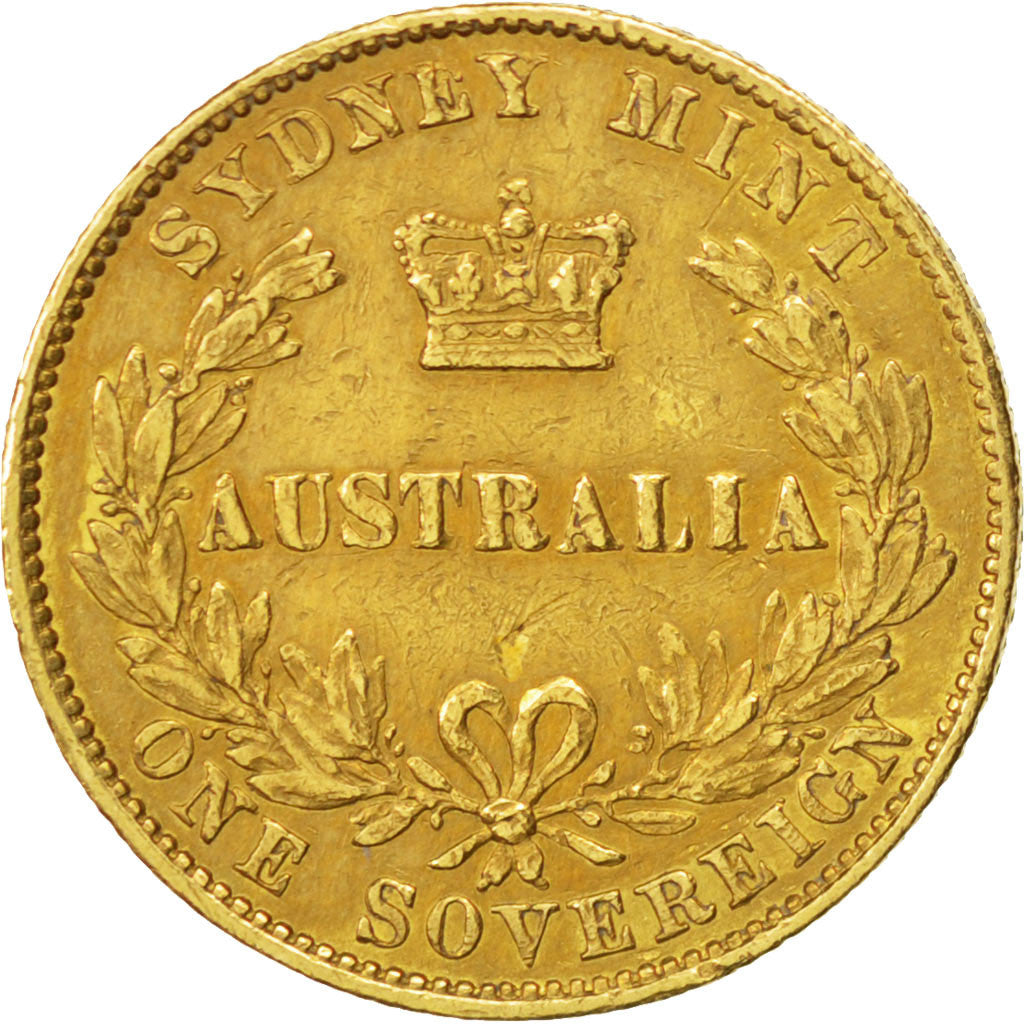 Münze, Australien, Victoria, Sovereign, 1864, Sydney, SS, Gold, KM:4