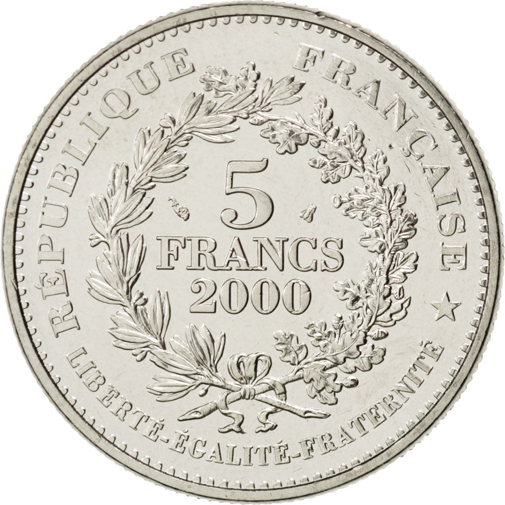 FRANCE, Statère des Parisii, 5 Francs, 2000, Paris, KM #1222, MS(63), C...
