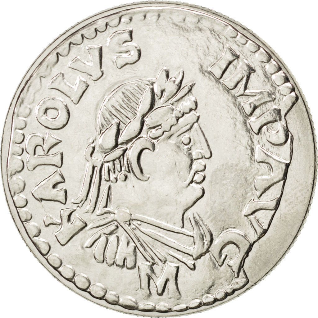 FRANCE, Denier de Charlemagne, 5 Francs, 2000, Paris, KM #1223, MS(63),...