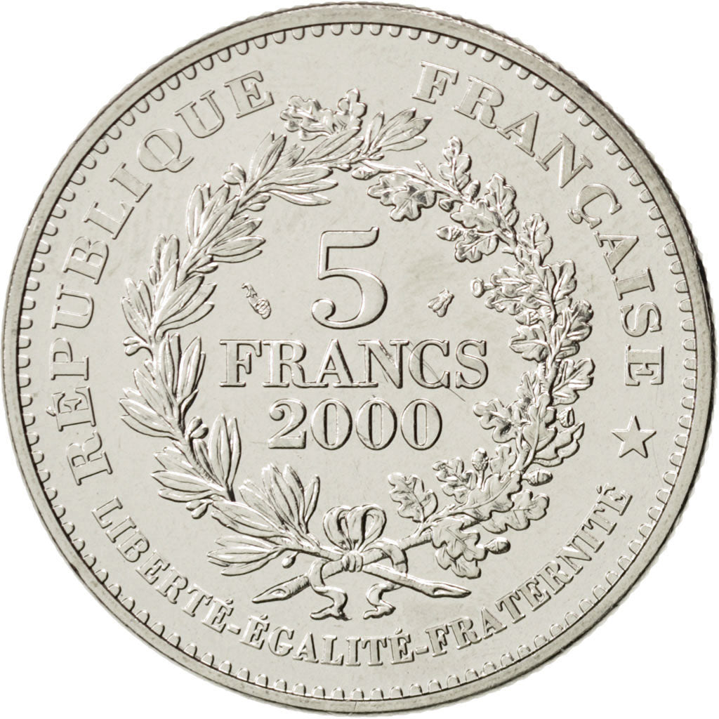 FRANCE, Franc d'Henri III, 5 Francs, 2000, Paris, KM #1963, MS(63),...