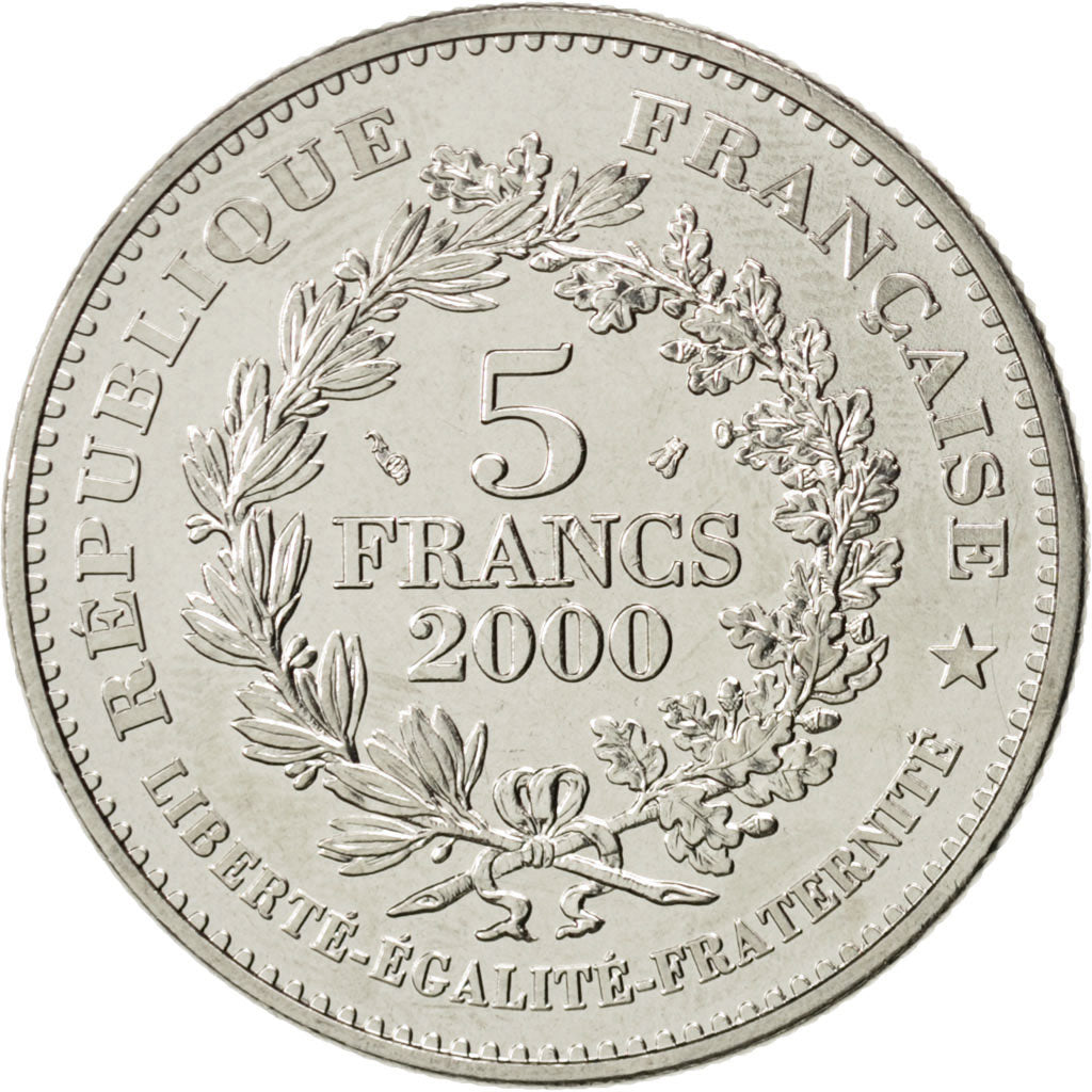 FRANCE, Franc d'Henri III, 5 Francs, 2000, Paris, KM #1963, MS(63),...