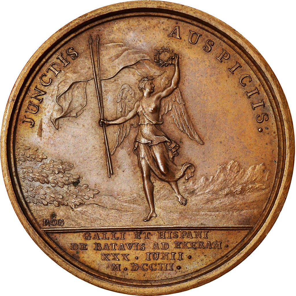 France, Medal, Louis XIV, Combat d'Eckeren, History, 1703, Mauger, Restrike