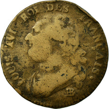 Munten, Frankrijk, 12 deniers français, 12 Deniers, 1792, Strasbourg, ZG+