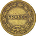 FRANCE, France Libre, 2 Francs, 1944, Philadelphia, KM #905, EF(40-45), Brass,..