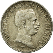 Coin, Italy, Vittorio Emanuele III, Lira, 1917, Rome, EF(40-45), Silver, KM:57