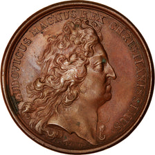 France, Medal, Louis XIV, Campaign of 1696, 1696, Copper, Mauger, AU(55-58)