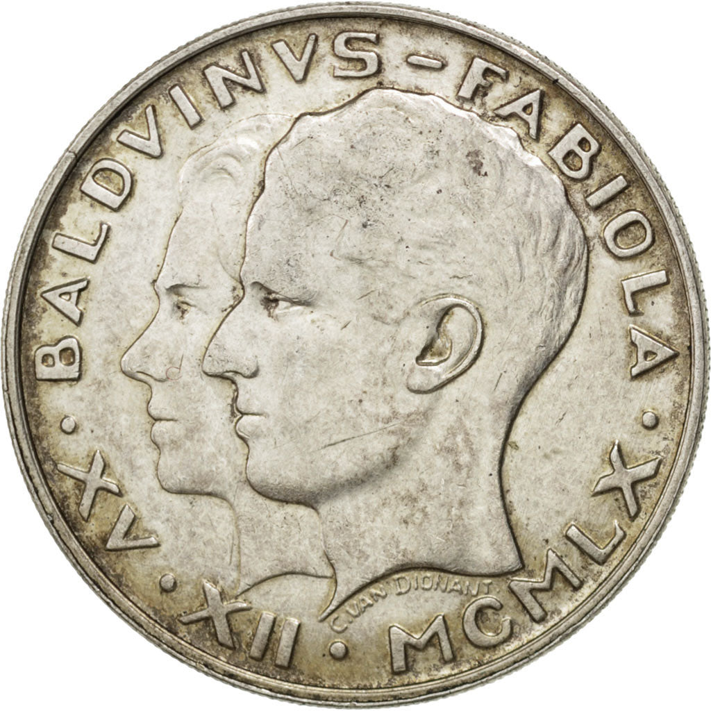 Coin, Belgium, 50 Francs, 50 Frank, 1960, AU(55-58), Silver, KM:152.1