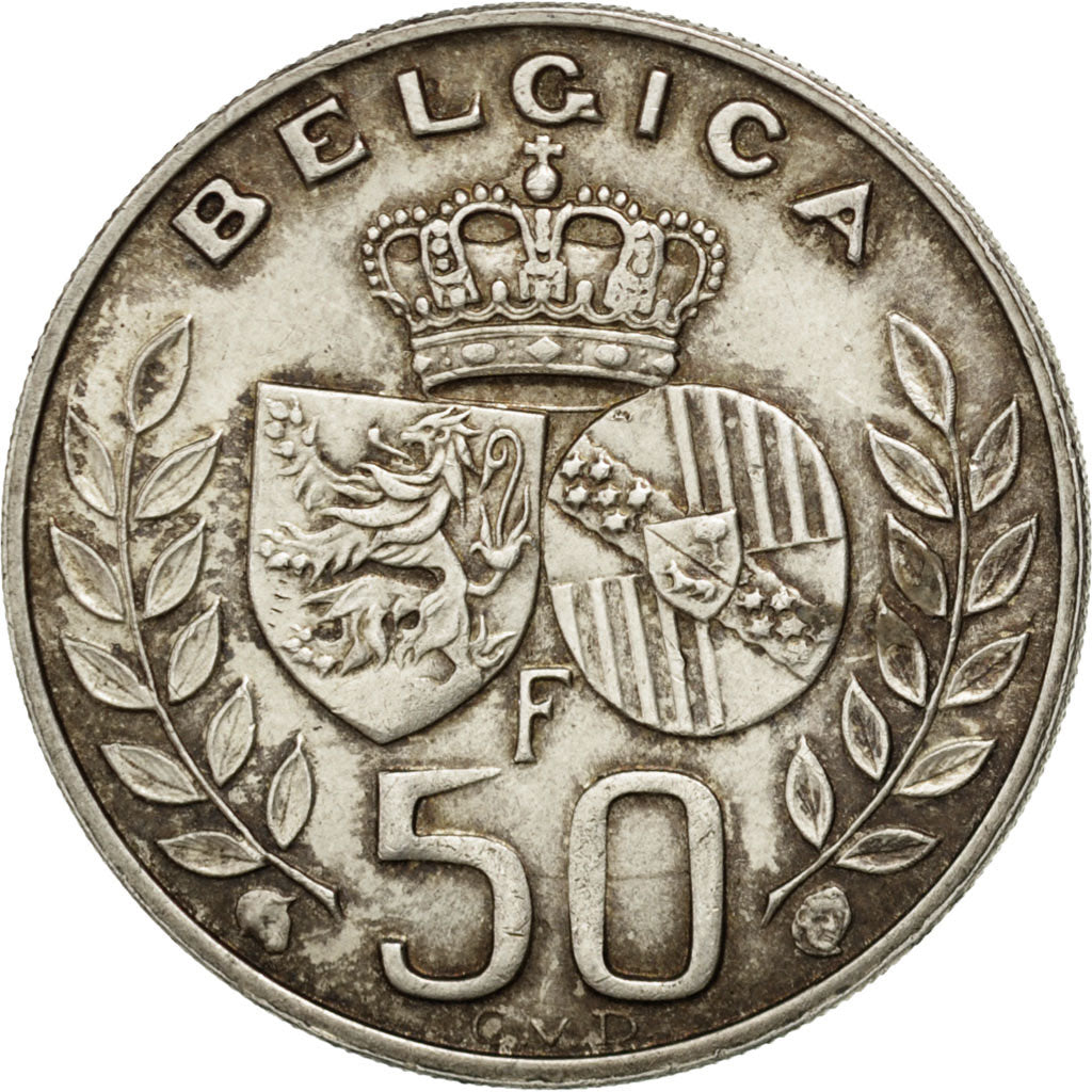 Coin, Belgium, 50 Francs, 50 Frank, 1960, AU(55-58), Silver, KM:152.1