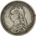GREAT BRITAIN, 6 Pence, 1888, KM #760, VF(30-35), Silver, 19.5, 2.75