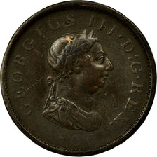 Coin, Great Britain, George III, Penny, 1806, EF(40-45), Copper, KM:663