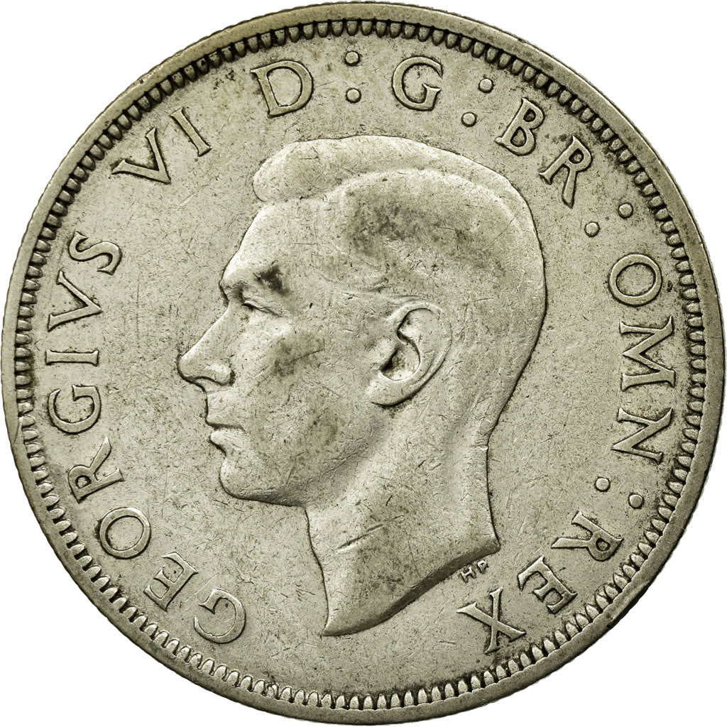 Coin, Great Britain, George VI, 1/2 Crown, 1942, EF(40-45), Silver, KM:856