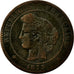 Moneda, Francia, Cérès, 10 Centimes, 1873, Bordeaux, BC+, Bronce, KM:815.2