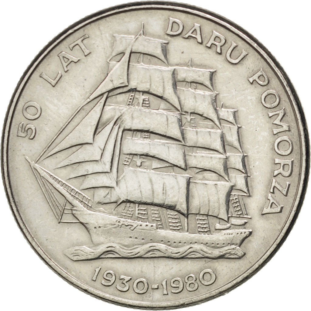 Pologne, 20 Zlotych 50 ans du Daru Pomorza 1980, KM Y112
