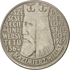 POLAND, 10 Zlotych, 1964, KM #52.1, EF(40-45), Copper-Nickel, 31, 13.00